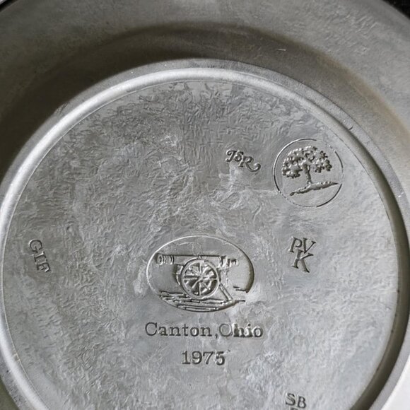 Set of 6 Vintage American Revolution Pewter Bicentennial Plates 1776-1976 - Picture 10 of 16